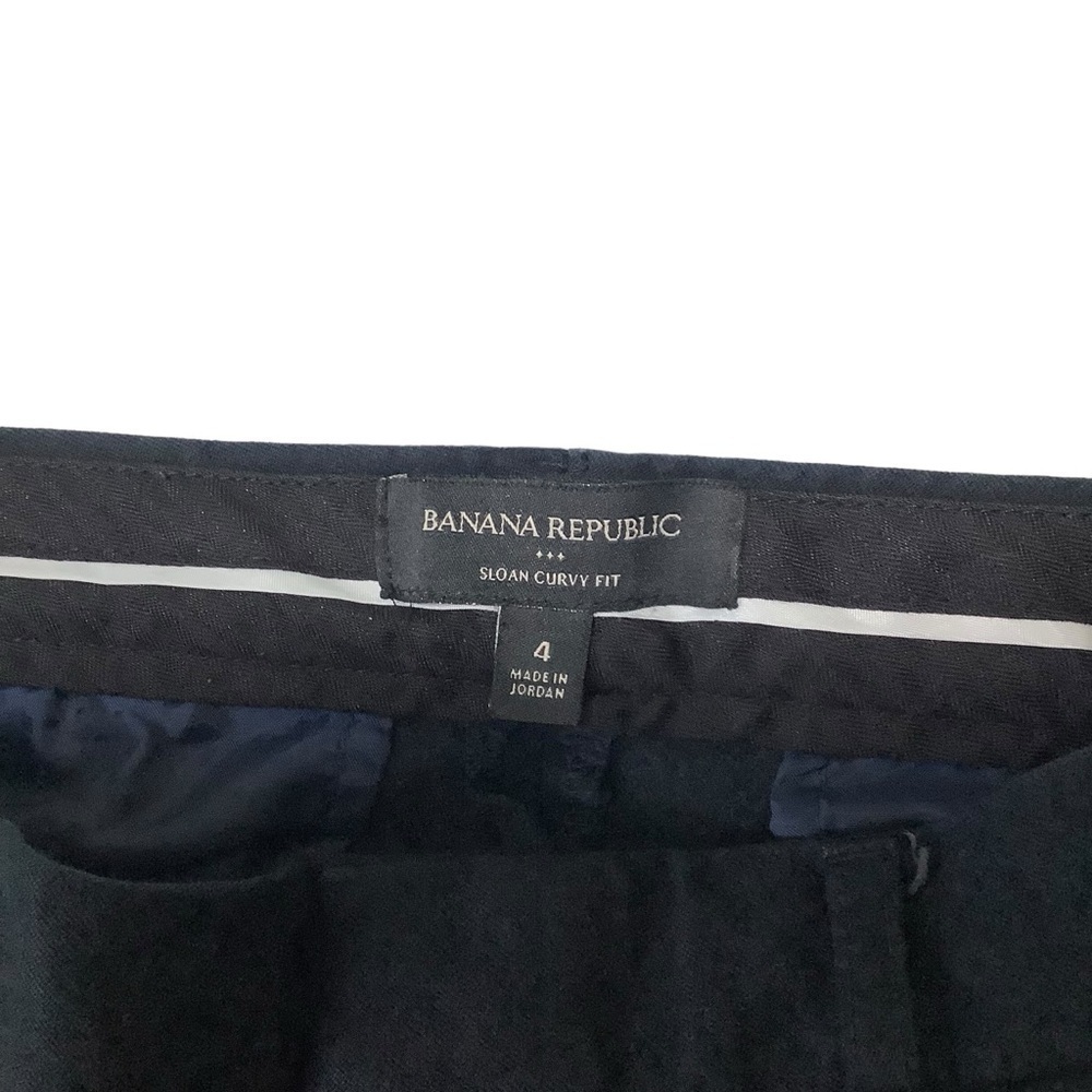 Banana Republic Factory Pant Sz 4 Curvy Fit Sloan Cropped Slack True Navy Blue - Picture 3 of 8